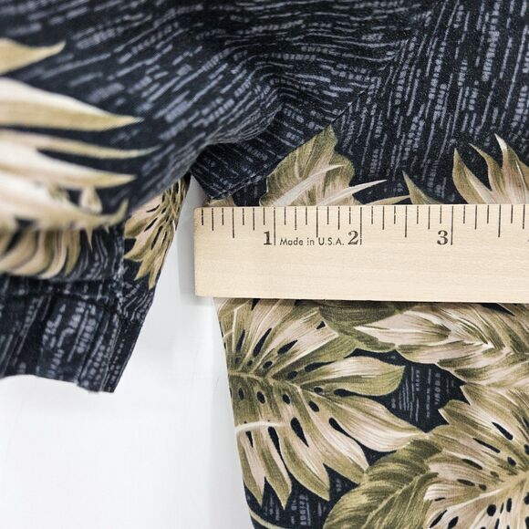 Vintage RJC‎ Shirt Mens 2X Hawaiian Floral Tropical Button Up Short Sleeve Black - Picture 7 of 10